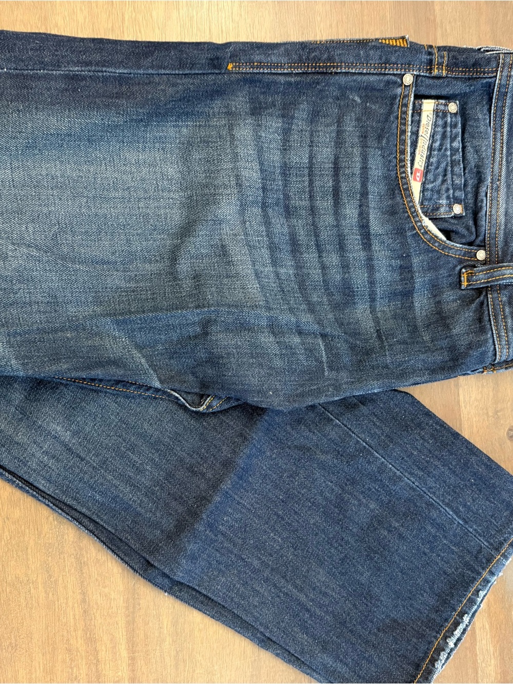 Diesel Men's Medium Blue Straight-Leg Jeans